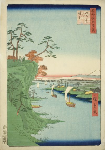 View of Konodai and the Tone River, from the series "One Hundred Famous Views of Edo" by Utagawa Hiroshige