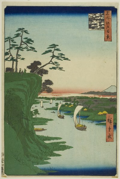 View of Konodai and the Tone River, from the series "One Hundred Famous Views of Edo" by Utagawa Hiroshige