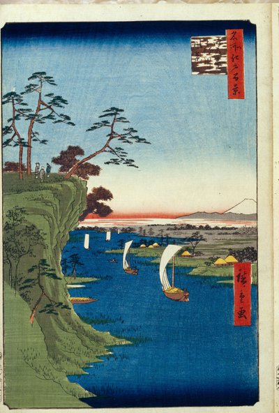 View of Konodai and the Tone River, One Hundred Famous Views of Edo by Utagawa Hiroshige