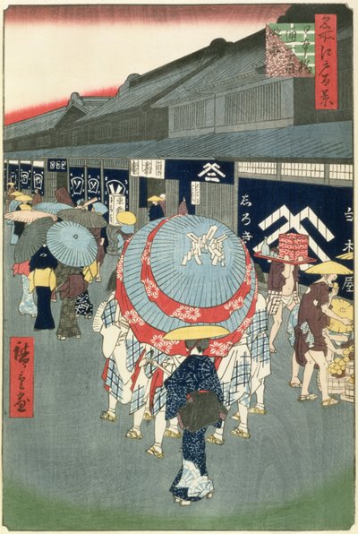 View of Nihonbashi Tori-itchome, plate 44 from One Hundred Views of Edo by Utagawa Hiroshige