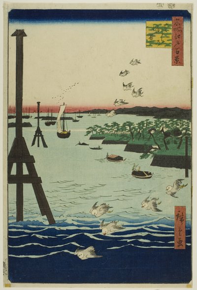View of Shiba Bay, from the series "One Hundred Famous Views of Edo" by Utagawa Hiroshige