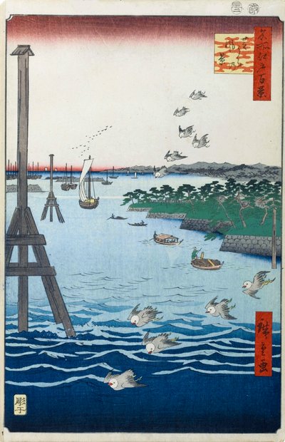 View of the Shiba Coast One Hundred Famous Views of Edo, 1856-1858 by Utagawa Hiroshige