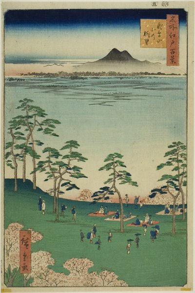 View to the North from Asuka Hill, from the series "One Hundred Famous Views of Edo" by Utagawa Hiroshige