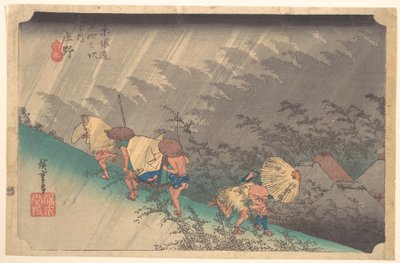 White Rain at Shōno by Utagawa Hiroshige