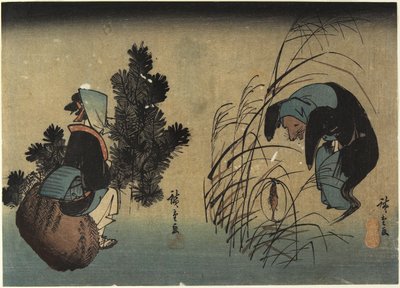 Woman and Badger by Utagawa Hiroshige