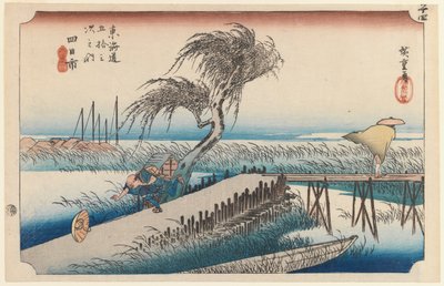 Yokkaichi, San Cho Kwa, Station 44, from the series Fifty-three Stations of the Tokaido Highway by Utagawa Hiroshige