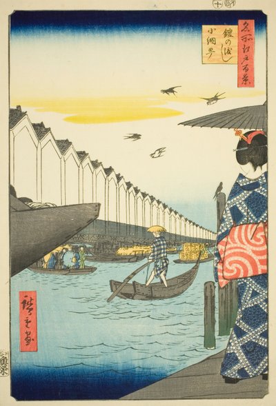 Yoroi Ferry, Koami-cho, from the series “One Hundred Famous Views of Edo” by Utagawa Hiroshige