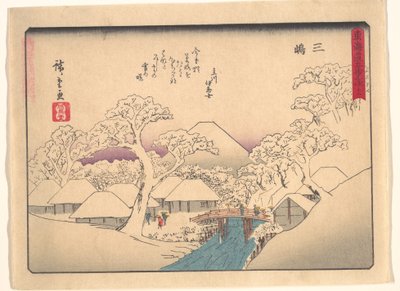 The Fifty-Three Stations of the Tokaido: Mishima by Utagawa Hiroshige