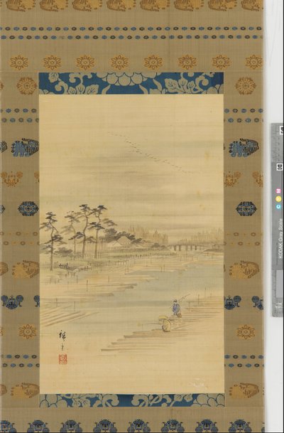 River-landscape: Lumber Yards and Rafts, mid 19th century by Utagawa Hiroshige II