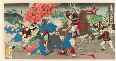 Overwhelming Victory of the Empire in the Fierce Battle of Pyongyang by Utagawa Kokunimasa