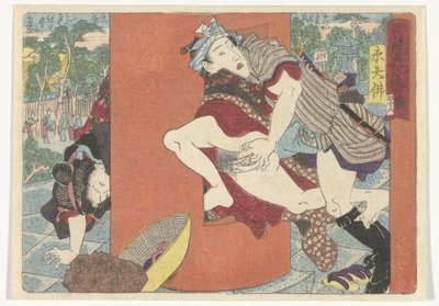 A Meeting at the Temple (The Erotic Road to the Capital series) by Utagawa Kunisada (I) (attributed to)