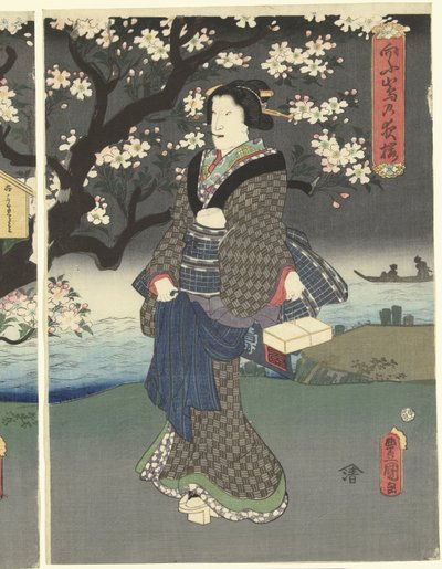 Evening Walk Along the River by Utagawa Kunisada (I)