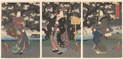 Evening Walk Along the River by Utagawa Kunisada (I)
