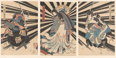 The Actors Nakamura Utaemon IV, Onoe Kikugoro III, and Ichikawa Ebizo V by Utagawa Kunisada (I)