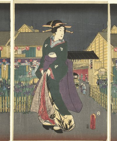 Irises in Full Bloom by Utagawa Kunisada (I)