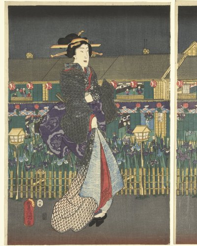Irises in Full Bloom by Utagawa Kunisada (I)