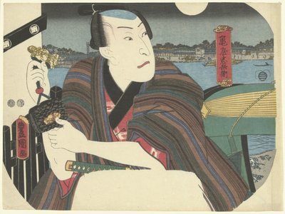Samurai by River by Utagawa Kunisada (I)