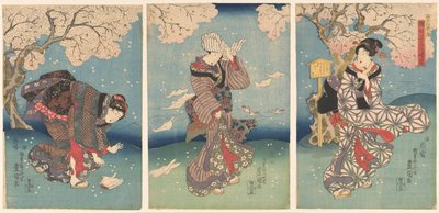 Stormy Day on the Sumida River (Eight Views of Edo) by Utagawa Kunisada (I)