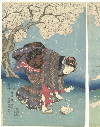 Stormy Day on the Sumida River (Eight Views of Edo) by Utagawa Kunisada (I)