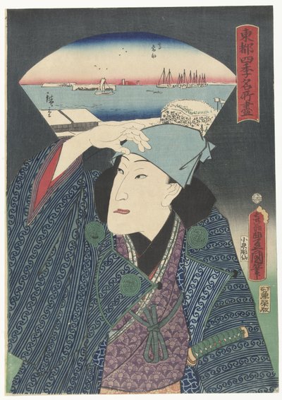 Takanawa in Winter (Selection of Famous Places in Edo During the Four Seasons) by Utagawa Kunisada (I)