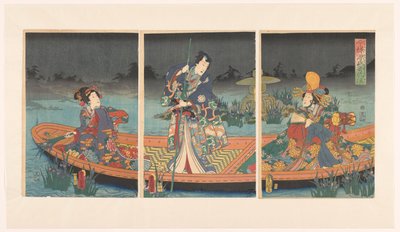 Enemy Waves Approaching the Modern Prince Genji by Utagawa Kunisada (I)