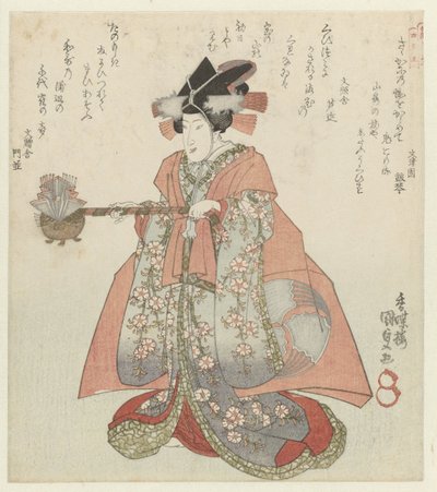 Woman with a Sake Kettle by Utagawa Kunisada (I)