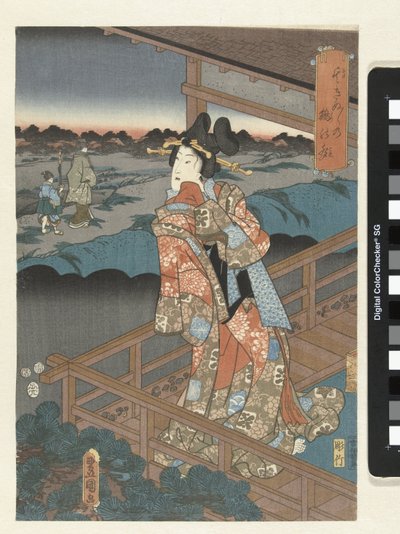 Woman on Balcony by Utagawa Kunisada (I)