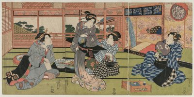 A View of the Large New Room at Sakurai by Utagawa Kunisada