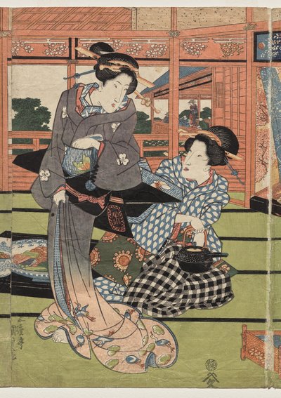 A View of the Large New Room at Sakurai by Utagawa Kunisada