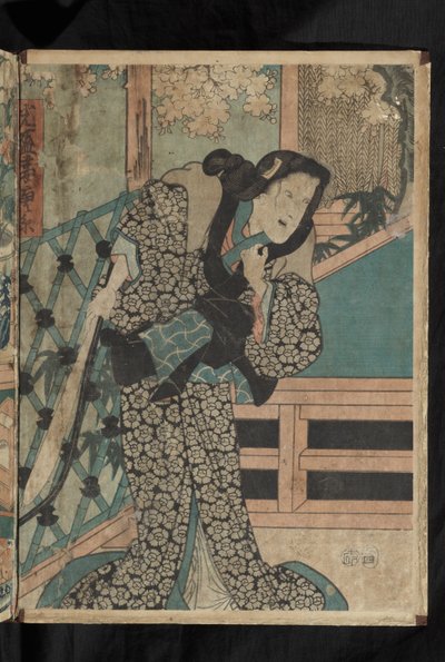 The kabuki actor Kataoka Ainosuke III in the role of Karaito (from the play 