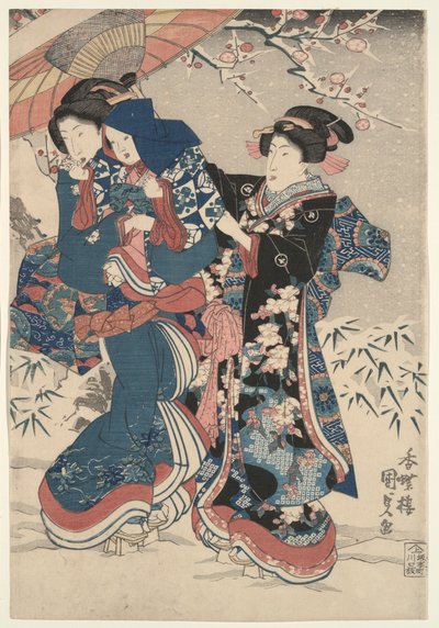 Snow Fight by Utagawa Kunisada