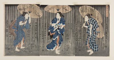 Sudden Shower in the Summer Heat by Utagawa Kunisada