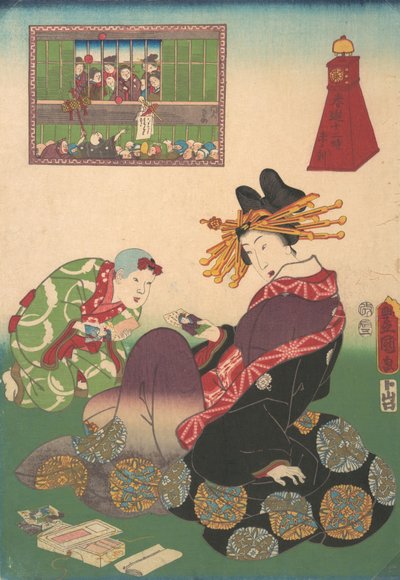 Twelve Hours of Spring Pleasures: Hour of the Goat by Utagawa Kunisada