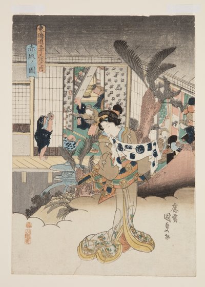 View of Akasaka by Utagawa Kunisada