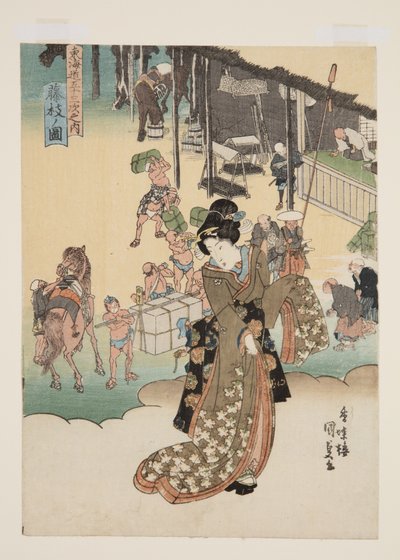 View of Fujieda (Fujieda no zu) by Utagawa Kunisada