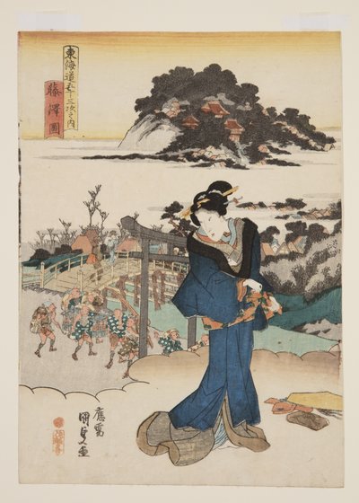 View of Fujisawa by Utagawa Kunisada