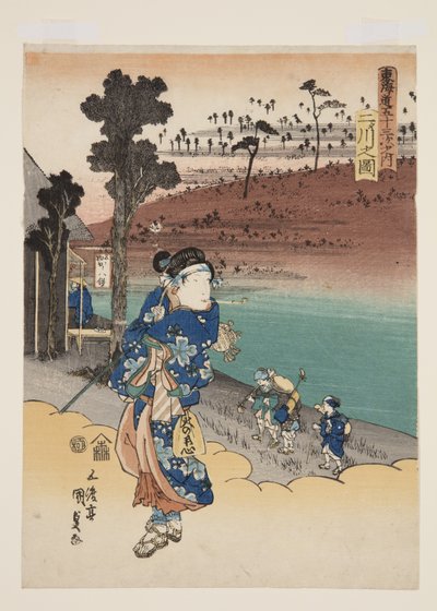 View of Futakawa by Utagawa Kunisada