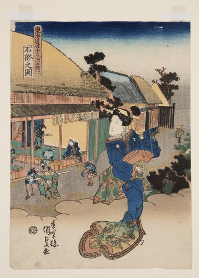 View of Ishibe by Utagawa Kunisada