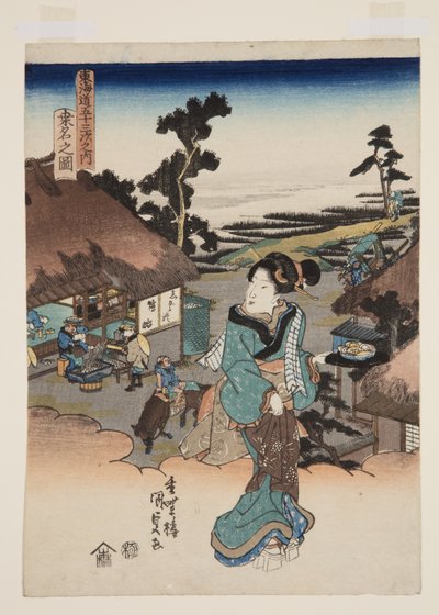 View of Kuwana by Utagawa Kunisada