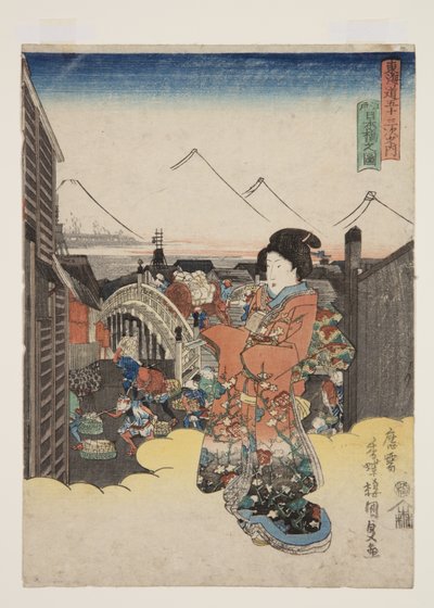 View of Nihonbashi in Edo by Utagawa Kunisada