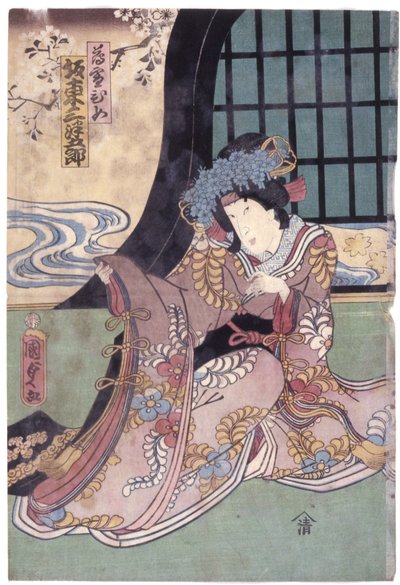 Bando Mitsugoro VI in the Role of Usuyukihime by Utagawa Kunisada II