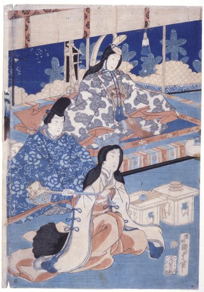 Welcoming Spring With A Gathering Of Flowers (Hana Soroi Haru No Taimen) by Utagawa Kunisada II
