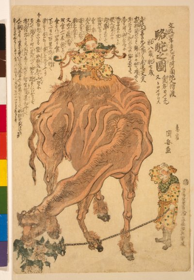 A Camel by Utagawa Kuniyasu