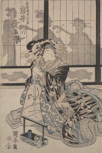 Kumesaburo Iwai as the Geisha Yugiri by Utagawa Kuniyasu