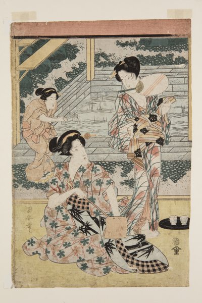 Ladies at Hot spring by Utagawa Kuniyasu