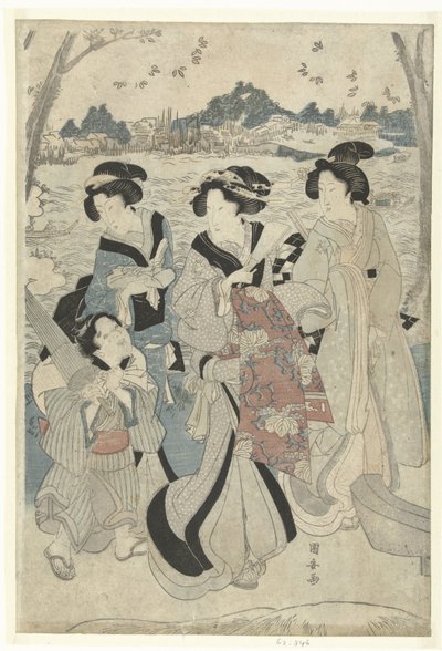 Outing Along the Sumida by Utagawa Kuniyasu