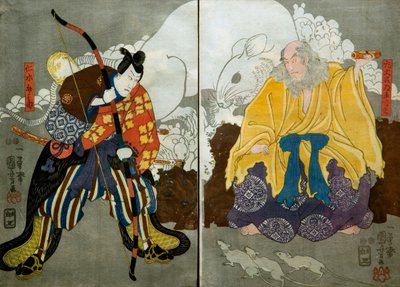 Bando Hikosaburo III as Ghost of the Minister of the Left by Utagawa Kuniyoshi