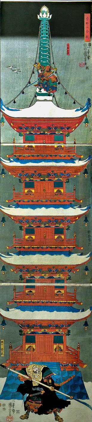 Battle on Mount Yoshino by Utagawa Kuniyoshi