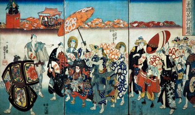 Brave Kuniyoshi with his Paulownia Design, 1848 by Utagawa Kuniyoshi