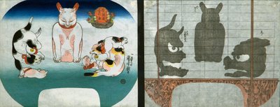 Cats: Chinese Temple Lion by Utagawa Kuniyoshi